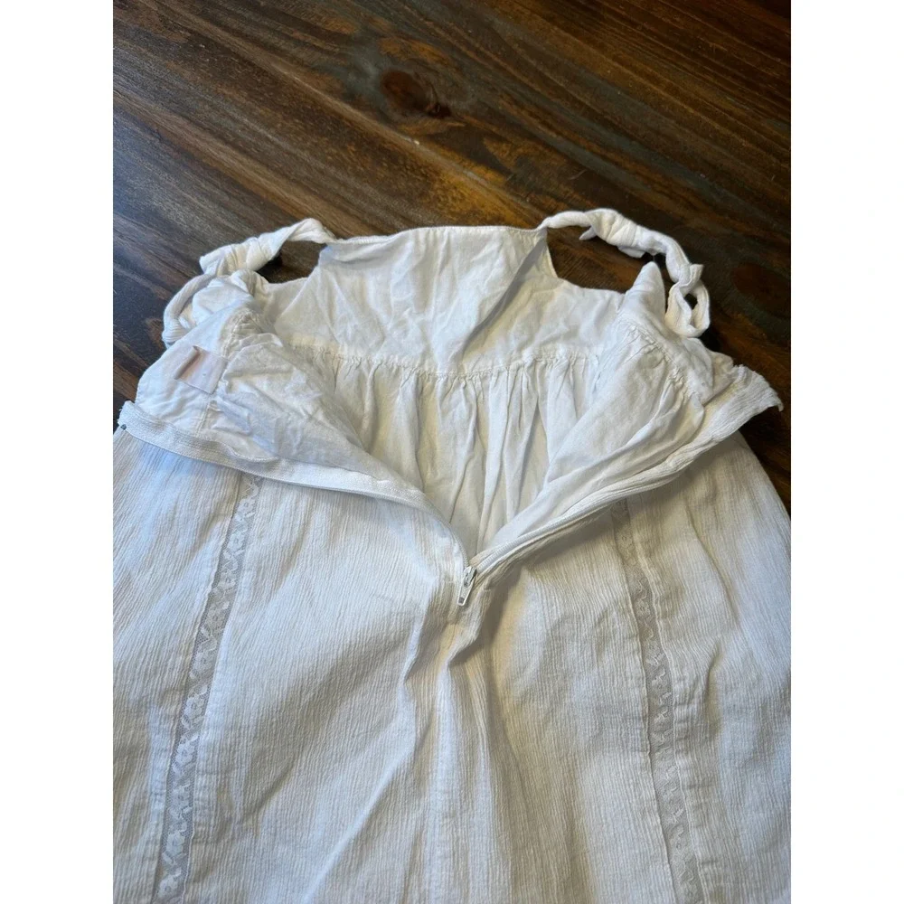 Gap Kids White Cotton Gauze Lace Trimmed Sundress with‎ Tie Straps Size 4